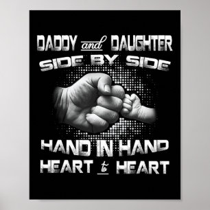 Daddy Daughter Fist Bump Matching Vater&#; s Day Poster