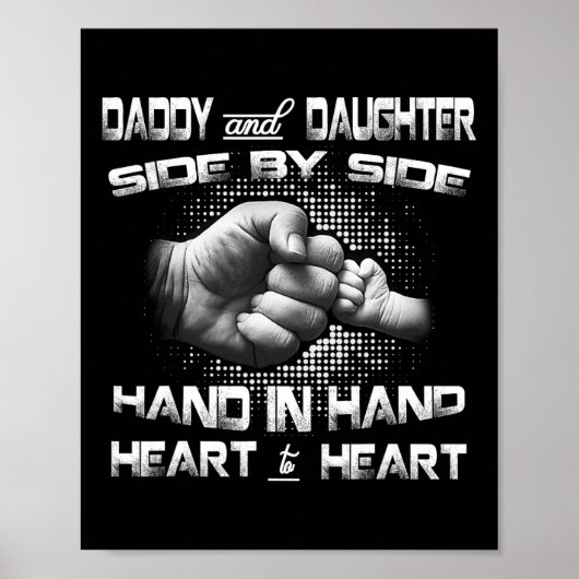 Daddy Daughter Fist Bump Matching Vater&#; s Day Poster (Vorne)