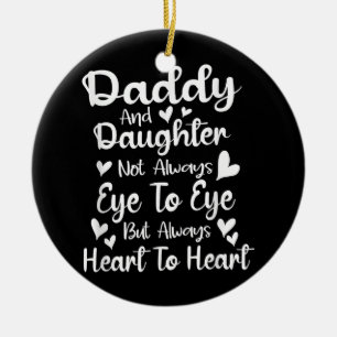 Daddy Daughter Herz zu Herz Geschenke für Vater v Keramik Ornament