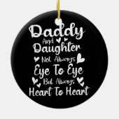 Daddy Daughter Herz zu Herz Geschenke für Vater vo Keramik Ornament (Hinten)