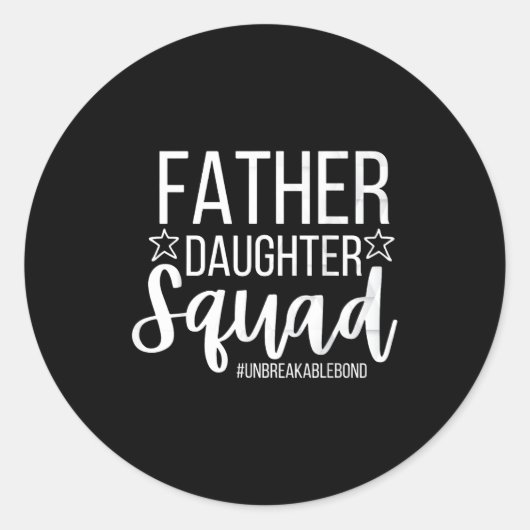Daddy Daughter Squad Fathers Day Matching Dad And  Runder Aufkleber (Vorderseite)