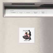 Daddy-Daughter-Tanzteam Magnet (In Situ (Geschirrspüler))
