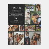 Daddy-Definitions-Fotocollage Fleecedecke (Vorderseite)