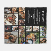 Daddy-Definitions-Fotocollage Fleecedecke (Vorderseite (Horizontal))