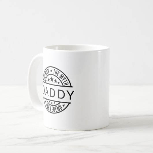 Daddy der Mann, der Mythos, der Legende Kaffeetasse (Vorderseite Links)