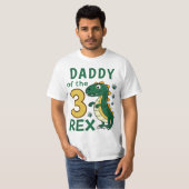 Daddy der Three-Rex Dino-Geburtstags-Matching-Klei T-Shirt (Vorne ganz)