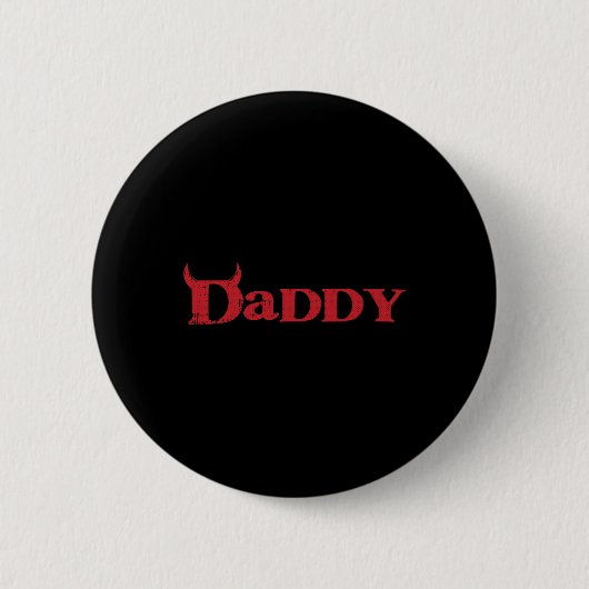 Daddy Devil Horn Lazy Halloween Kostüm Gothic Pap Button (Vorderseite)