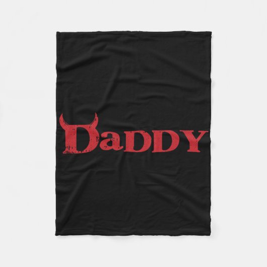 Daddy Devil Horn Lazy Halloween Kostüm Gothic Pap Fleecedecke (Vorderseite)