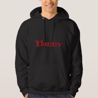 Daddy Devil Horn Lazy Halloween Kostüm Gothic Pap Hoodie