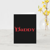 Daddy Devil Horn Lazy Halloween Kostüm Gothic Pap Karte (Gelbe Blume)