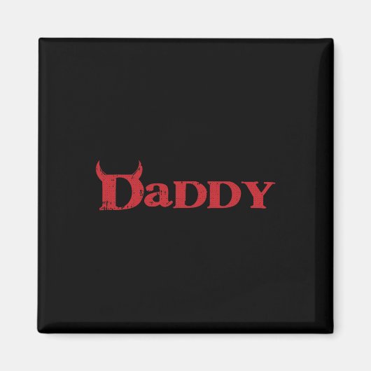 Daddy Devil Horn Lazy Halloween Kostüm Gothic Pap Magnet (Vorne)