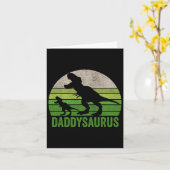 Daddy Dinosaur Daddy Funny Fathers Day Gift Karte (Gelbe Blume)