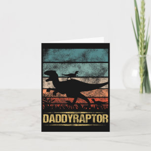 Daddy Dinosaur Daddyraptor 2 Kinder Vater Tag für Karte