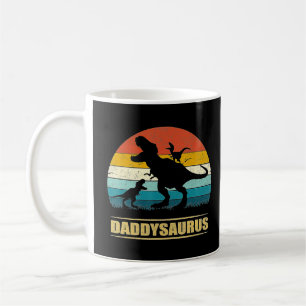 Daddy Dinosaur Daddysaurus 2 Kinder Vatertag Gif Kaffeetasse