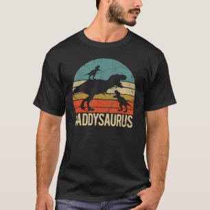 Daddy Dinosaur Daddysaurus 2 Kinder Vatertag T-Shirt