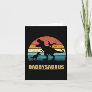 Daddy Dinosaur Daddysaurus 2 Two Kids Funny Vater Karte