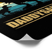 Daddy Dinosaur Daddysaurus 2 Two Kids Funny Vater Poster (Ecke)
