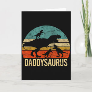 Daddy Dinosaur Daddysaurus 3 Drei Kinder Weihnacht Karte