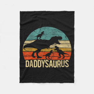 Daddy Dinosaur Daddysaurus 3 Drei Kinder Xmas Weih Fleecedecke