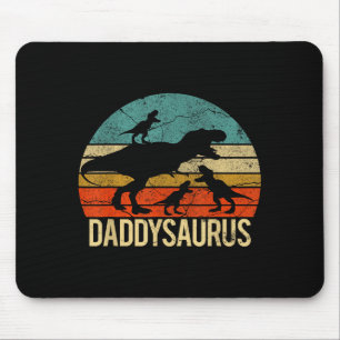 Daddy Dinosaur Daddysaurus 3 Drei Kinder Xmas Weih Mousepad