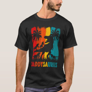 Daddy Dinosaur Daddysaurus 4 Kinder für Vater T-Shirt
