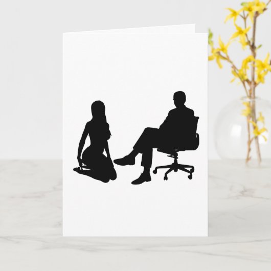 DADDY DOM D/s Kinky Grußkarten Karte (Gelbe Blume)