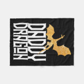 Daddy Dragon Christmas Shirt Matching Family Dad H Fleecedecke (Vorderseite (Horizontal))