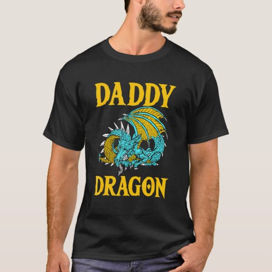 Daddy Dragon Mythers Day Vater Legendary Cr T-Shirt (Vorderseite)