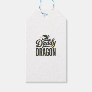 Daddy Dragon Vintage Gravur Shirt Design_1 Geschenkanhänger