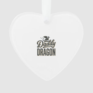 Daddy Dragon Vintage Gravur Shirt Design_1 Ornament