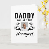 Daddy du bist das stärkste Funny Vater Foto Karte (Gelbe Blume)