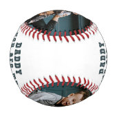 Daddy, du bist mein Helden Vater 2 FotoCollage Baseball (Rückseite)