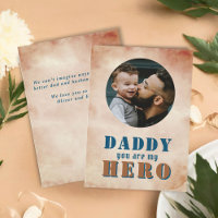 Daddy, du bist mein Helden Vater Foto Vatertag