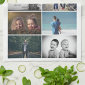 Daddy du bist unser Helden 6 Foto Collage Geschirrtuch (Gefaltet)