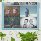 Daddy du bist unser Helden 6 Foto Collage Geschirrtuch (Gefaltet)