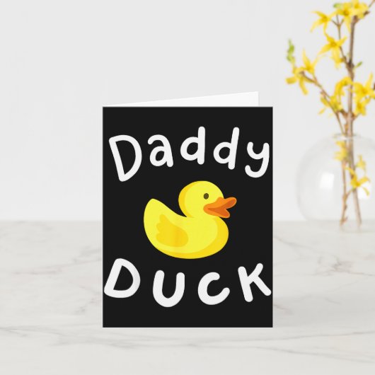 Daddy Duck Birthday Rubber Duck Lover Family Match Karte (Gelbe Blume)