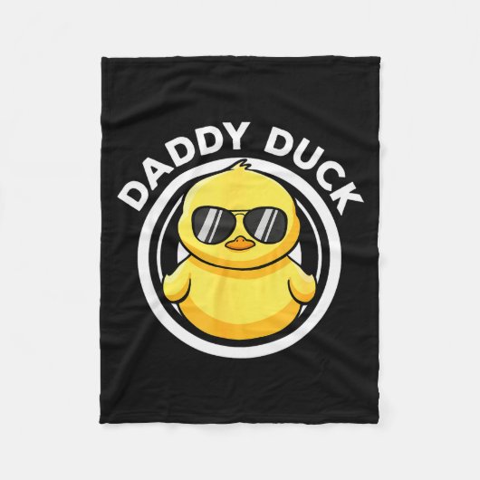Daddy Duck Dad I Love Ducks Family Lover Funny Rub Fleecedecke (Vorderseite)