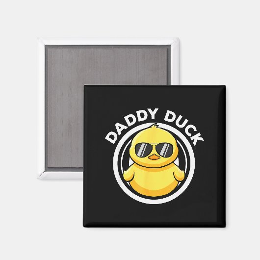 Daddy Duck Dad I Love Ducks Family Lover Funny Rub Magnet (Vorderseite/Rückseite)