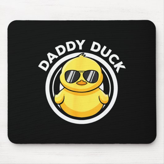 Daddy Duck Dad I Love Ducks Family Lover Funny Rub Mousepad (Vorne)