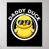 Daddy Duck Dad I Love Ducks Family Lover Funny Rub Poster (Vorne)