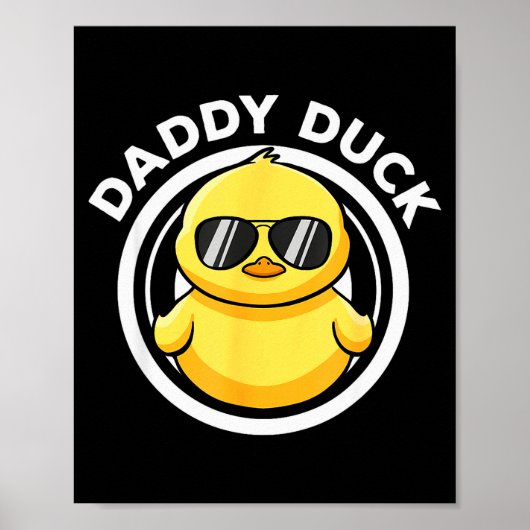 Daddy Duck Dad I Love Ducks Family Lover Funny Rub Poster (Vorne)