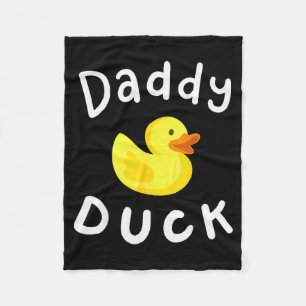 Daddy Duck Geburtstag Gummiente Liebhaber Familie  Fleecedecke