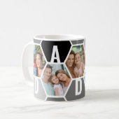 Daddy Editable 5 Foto 5 Letter Honeycomb Kaffeetasse (Vorderseite Links)