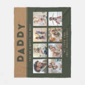 Daddy einfach die beste FotoCollage Personalisiert Fleecedecke (Vorderseite)