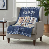 Daddy einfach die beste FotoCollage Personalisiert Fleecedecke