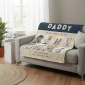 Daddy einfach die beste FotoCollage Personalisiert Fleecedecke