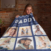 Daddy einfach die beste FotoCollage Personalisiert Fleecedecke