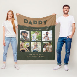Daddy einfach die beste FotoCollage Personalisiert Fleecedecke