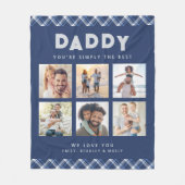 Daddy einfach die beste FotoCollage Personalisiert Fleecedecke (Vorderseite)