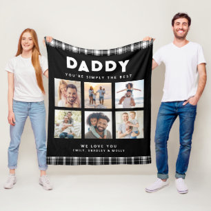 Daddy einfach die beste FotoCollage Personalisiert Fleecedecke